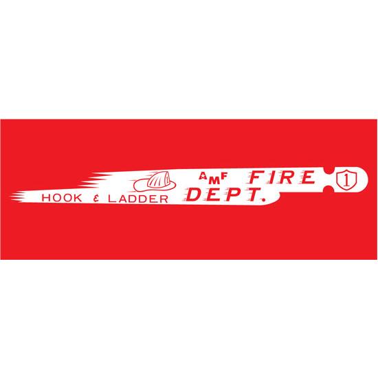AMF 508-519 Fire Dept. Hook & Ladder 508 1963 Pedal Car Graphic