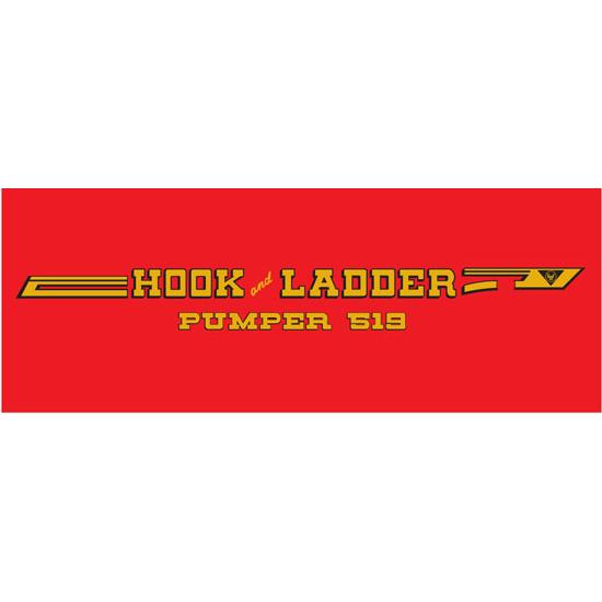 AMF 508-519 Hook and Ladder 1969-70 Pedal Car Graphic