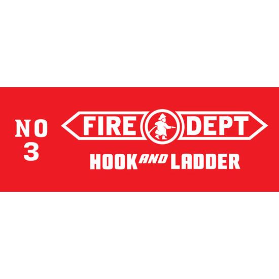 Garton Jeep Hook and Ladder Fire Dept. #3 1960-1961 Pedal Car Graphic