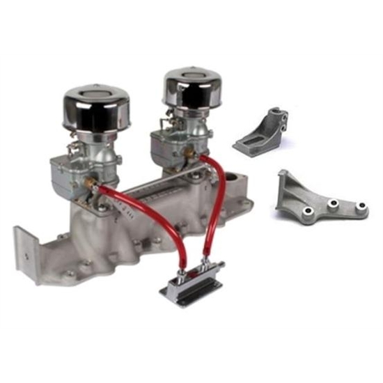 9 Super 7® 2x2 Carb/Offy Intake Manifold Kit, 1942-48 Flathead