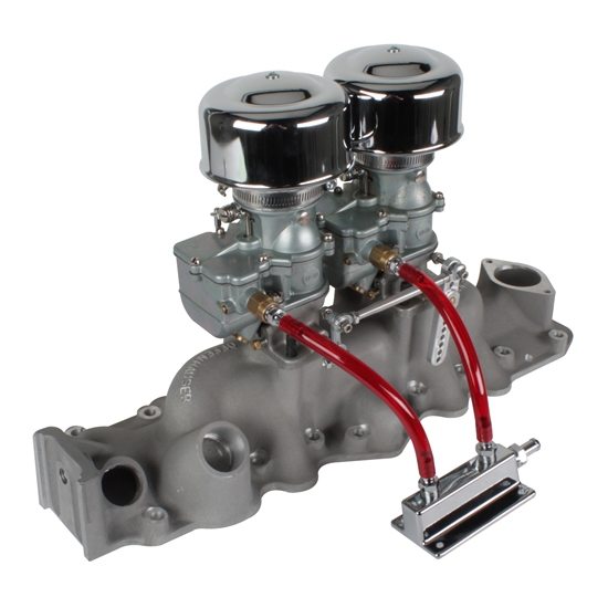 9 Super 7® 2x2 Carb/Offy Intake Manifold Kit, 1949-53 Flathead