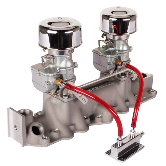 9 Super 7® 2x2 Carb/Offy Intake Manifold Kit, 1949-53 Flathead