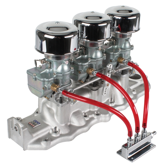 9 Super 7® 3x2 Carb/Edelbrock Intake Manifold Kit 1938-48 Flathead