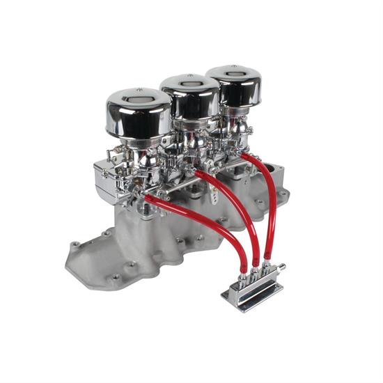 Chrome 9 Super 7® 3x2 Carb/Intake Manifold Kit, 1932-41 Flathead