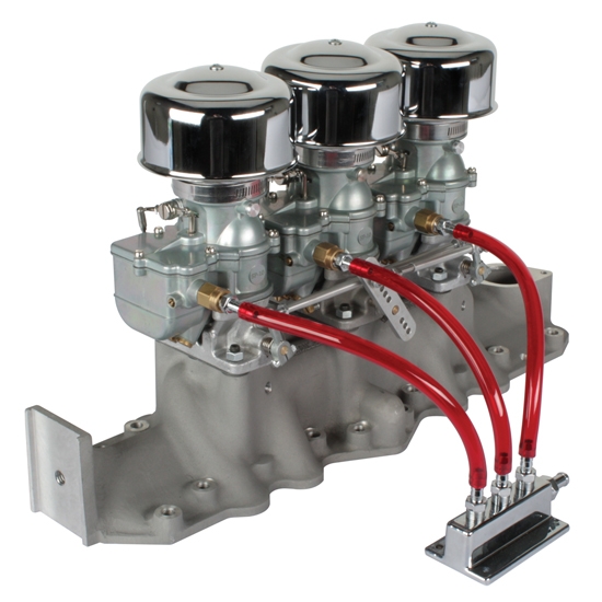 9 Super 7® 3x2 Carb/Offy Intake Manifold Kit, 1942-48 Flathead