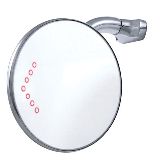 Speedway Universal Rear-View Door Peep Mirror w/ LED Signal, 4 Inch