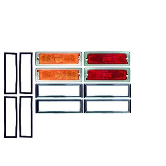 Reproduction Side Marker Lights for 1970-74 Nova, 4-Piece Kit