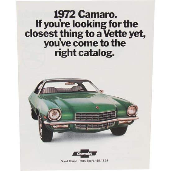 Dave Graham 72-CASB 1972 Camaro Sales Brochure