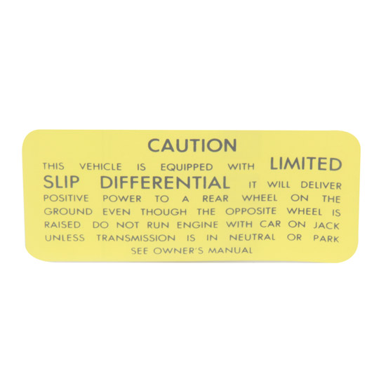 Jim Osborn DC0730 1971-73 With Limited Slip Differential Decal