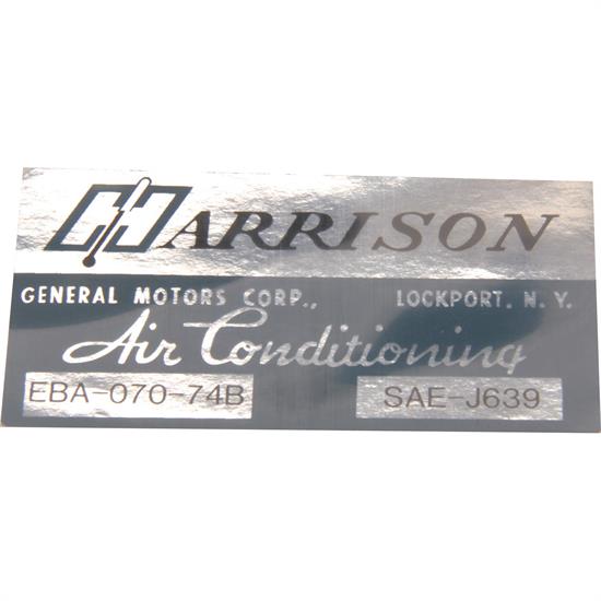 Jim Osborn DC0555 AC Evaporator Box Decal EBA-070-74B, 1974 Camaro