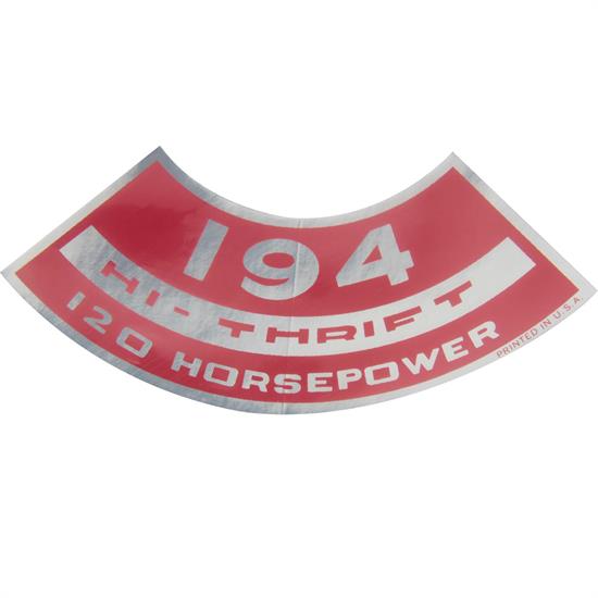 Jim Osborn DC0292 Hight Thrift 194 120 HP Air Cleaner Decal