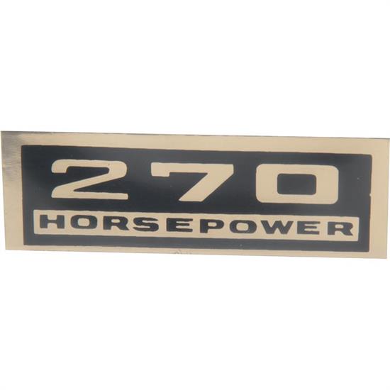 Jim Osborn DC0847 270HP Valve Cover Decal, Black and Gold, Each