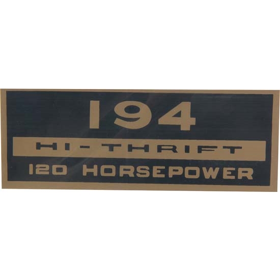 Jim Osborn DC0780 High Thrift 194 120HP Valve Cover Decal, 65-66 Nova