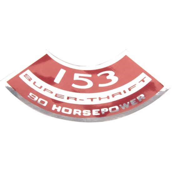 Jim Osborn DC0970 Super Thrift 153 90HP Air Cleaner Decal, 67-70 Nova