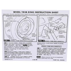 Jim Osborn DC0041 1967-74 Camaro Rally Wheel Instructions Decal
