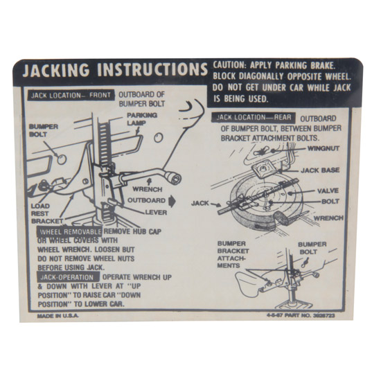 Jim Osborn DC0345 1968-70 Chevy II Jacking Instructions