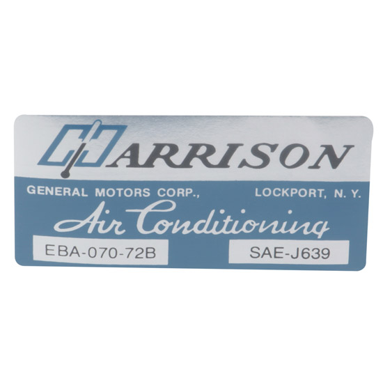 Jim Osborn DC0553 1972 AC Evaporator Box Decal