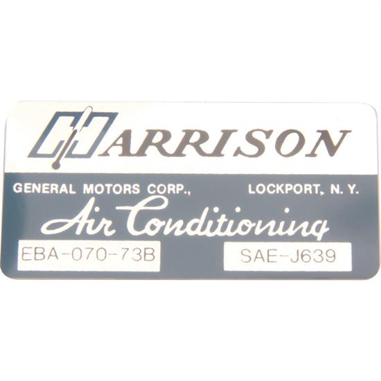 Jim Osborn DC0554 A/C Evaporator Box Decal for 1973 Camaro