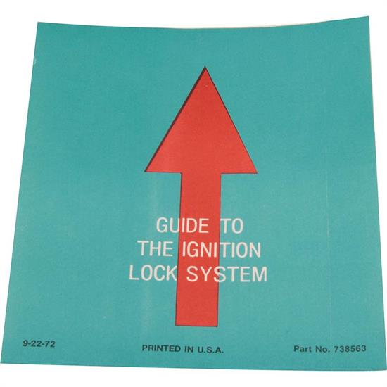 Jim Osborn DC0722 Ignition Starting Instructions Sunvisor Sleeve
