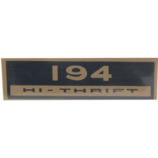 Jim Osborn DC0363 Super Thrift 194 6-Cyl Black/Gold Valve Cover Decal