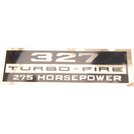 Jim Osborn DC0036 Turbo Fire 327 275 HP Valve Cover Decal, Black/Gold