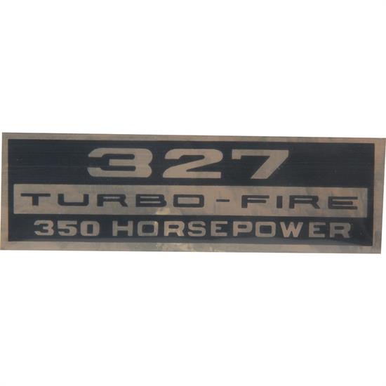 Jim Osborn DC0114 Turbo Fire 327 350HP Black/Gold Valve Cover Decal