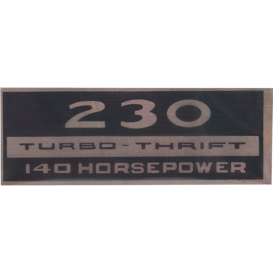Jim Osborn DC0214 Turbo Thrift 230 140HP Black/Gold Valve Cover Decal