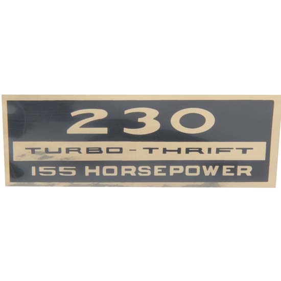 Jim Osborn DC0216 Turbo Thrift 230 155HP Black/Gold Valve Cover Decal
