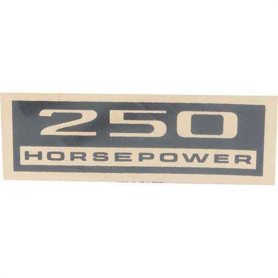 Jim Osborn DC0228 250HP Valve Cover Decal, Black/Gold, Each