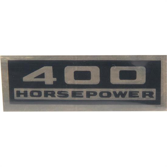 Jim Osborn DC0823 400HP Valve Cover Decal, Black/Gold, Each