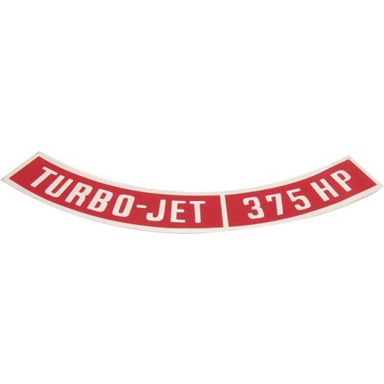 Jim Osborn DC0103 Reproduction Turbo Jet 375 HP Air Cleaner Decal