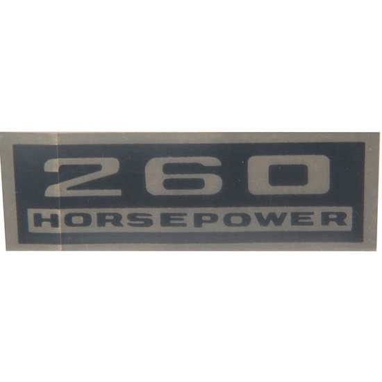Jim Osborn DC0846 260HP Valve Cover Decal, Black/Gold, Each