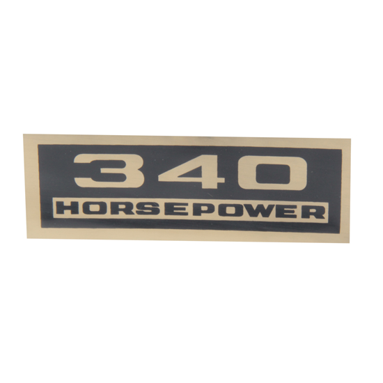 Jim Osborn DC0224 340HP Valve Cover Decal Black and Gold Decal