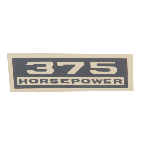 Jim Osborn DC0226 375HP Black and Gold Valve Cover Decal, Camaro