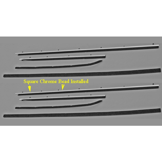Repops CA142R Window Felt Kit for 1967 Camaro Coupe, 8-Piece