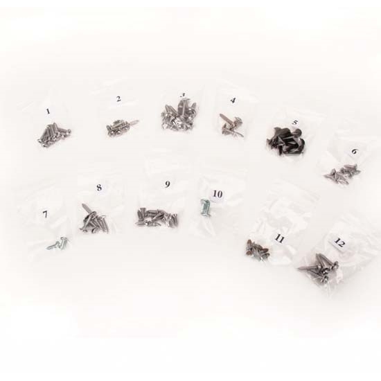 Mr. G's GM1960 68 Chevelle Interior Screw Kit, 2 Dr H/T w/ Buckets
