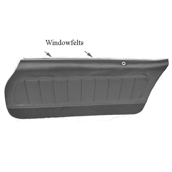 PUI 78FDLTC70-P Front Cloth Door Panels, 78-81 Camaro,Pair