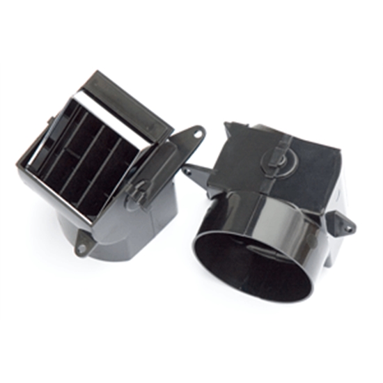 Air Vent Tube/Deflector Hose Duct Outlets, Pair