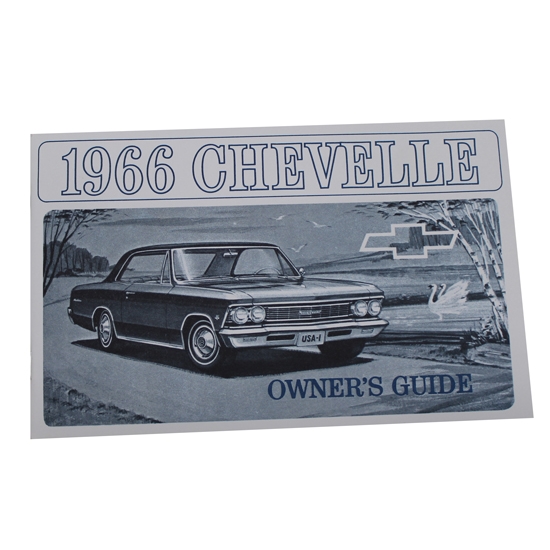 1966 Chevelle Owners Manual