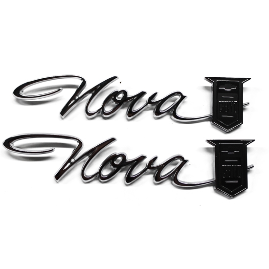 Trim Parts 3030 Quarter Panel Emblems for 1965 Nova/Chevy II, Pair