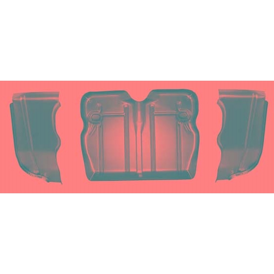 Sherman 780-76K 69-72 Nova Full Trunk Floor Pans, 3-Piece Kit