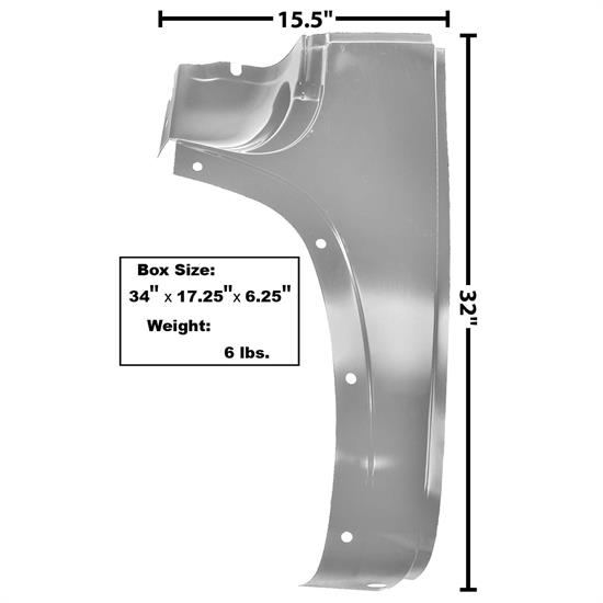 Dynacorn 1106DAWT Cowl Outer Lower Panel, LH, 1947-54 Chevy Pickup