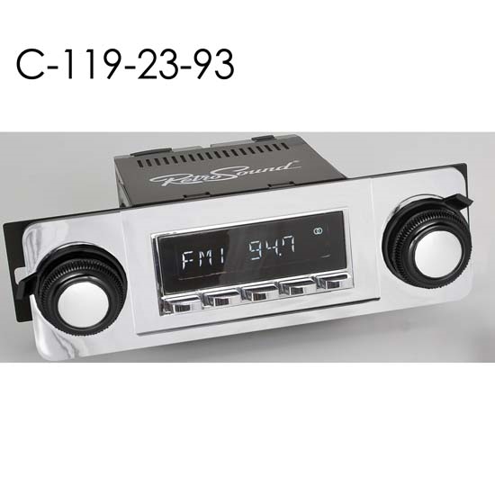 RetroSound HC-119-23-93 Hermosa Radio, 1967-72 Chevy Truck, Chrome