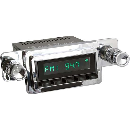 RetroSound M2B-125-04-74 Model Two Radio, 1964-66 Mustang, Black