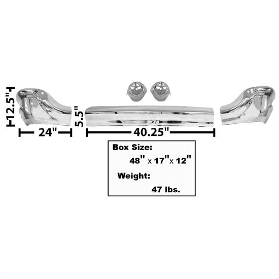 Dynacorn 4060 Front Bumper, 1957 Chevy, 5 Piece