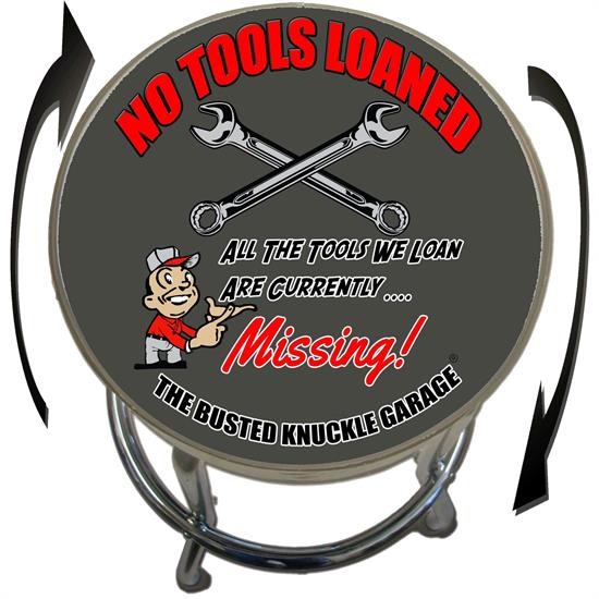 Busted Knuckle Garage 09-BKG-86-NOTOOLS No Tools Loaned Barstool