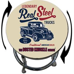 Busted Knuckle Garage 09-BKG-86-RSTL Real Steel Barstool