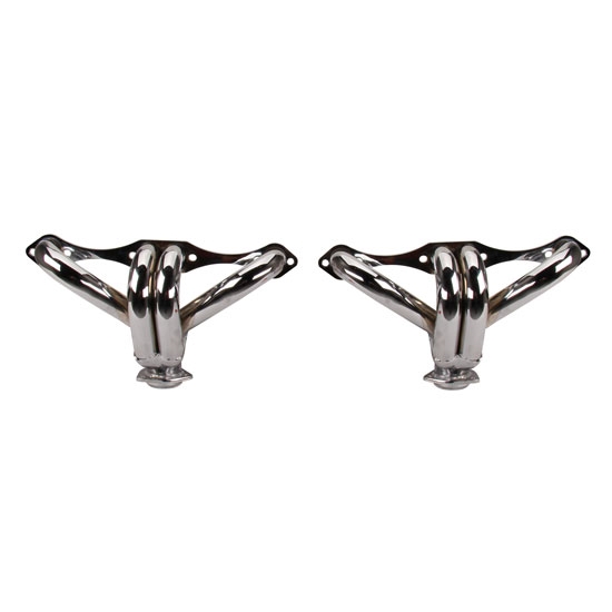 Tight-Fit Small Block Chevy ZZ-4 Block Hugger Headers, Stainless Steel
