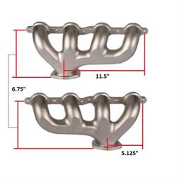 Tru-Ram® LS Exhaust Manifolds, Polished