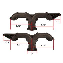 Corvette Style 2-1/2 Inch Ram Horn Exhaust Manifold
